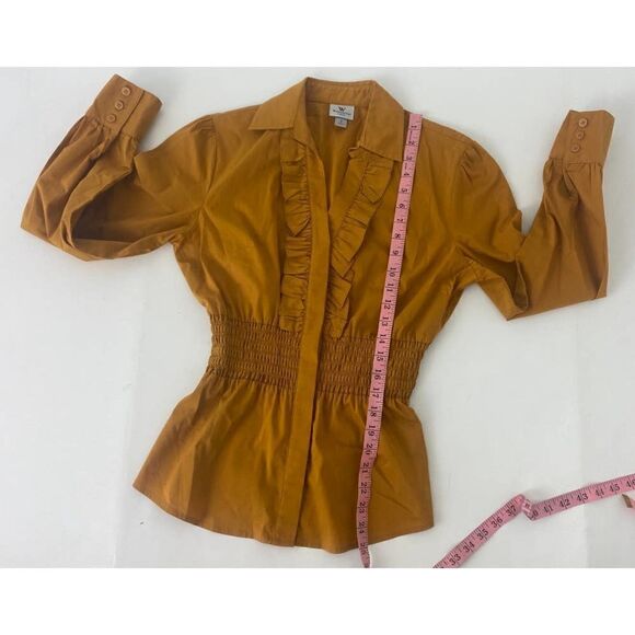 Worthington BOHO Button Up Shirt Tunic Grunge Twee Small - Picture 4 of 8